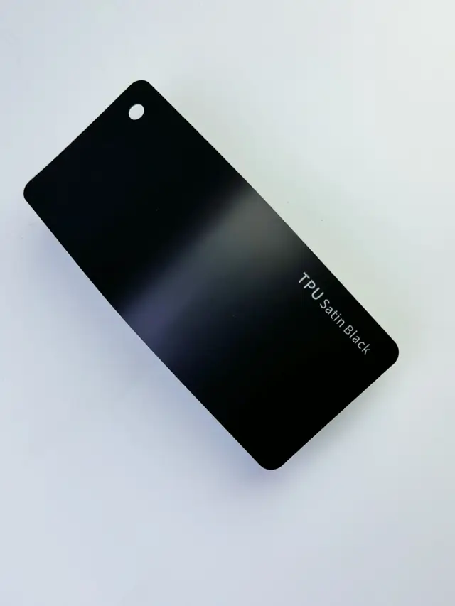 Satin Black colour PPF swatch