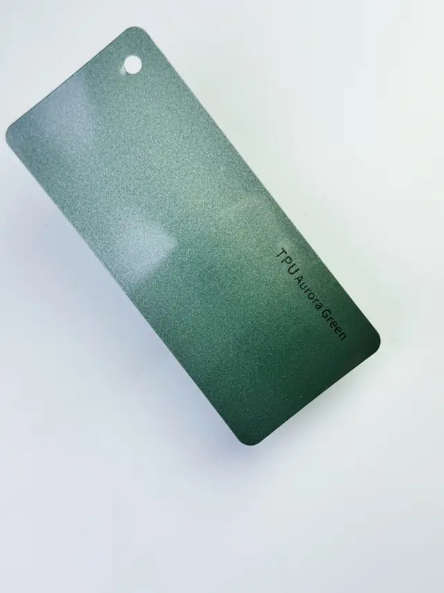 Aurora Green PureShield colour PPF swatch