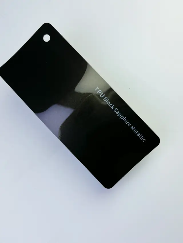 Black Sapphire Metallic PureShield colour PPF swatch
