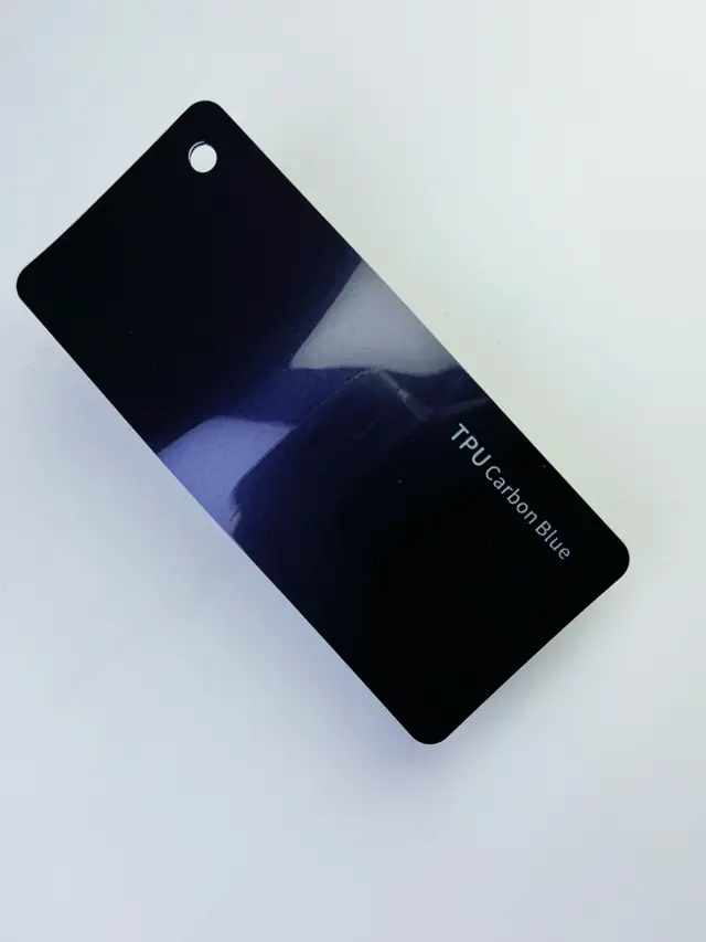 Carbon Blue PureShield colour PPF swatch