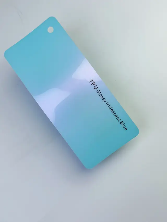 Glossy Iridescent Blue PureShield colour PPF swatch