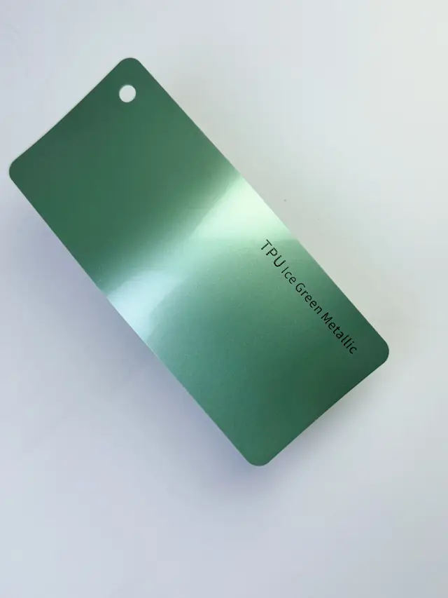 Ice Green Metallic PureShield colour PPF swatch