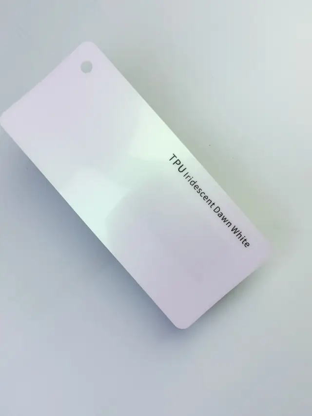 Iridescent Dawn White PureShield colour PPF swatch