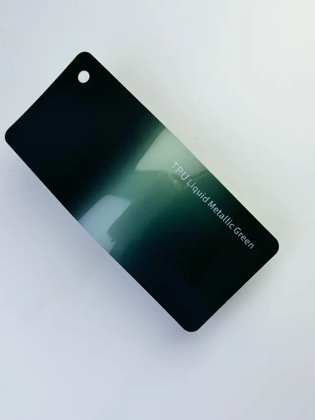 Liquid Metallic Green PureShield colour PPF swatch