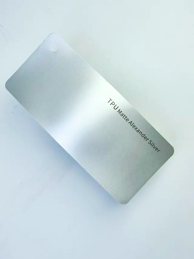 Matte Alexander Silver PureShield colour PPF swatch