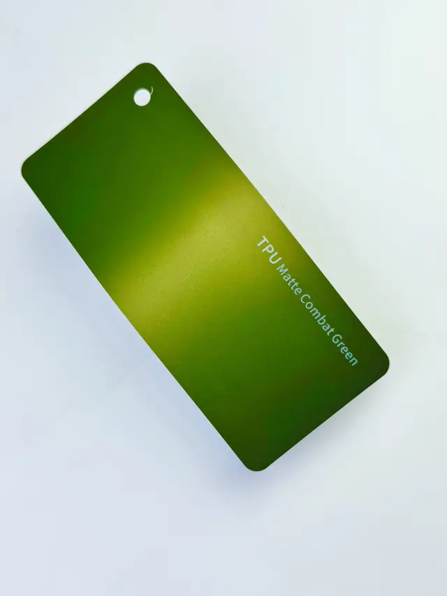 Matte Combat Green PureShield colour PPF swatch