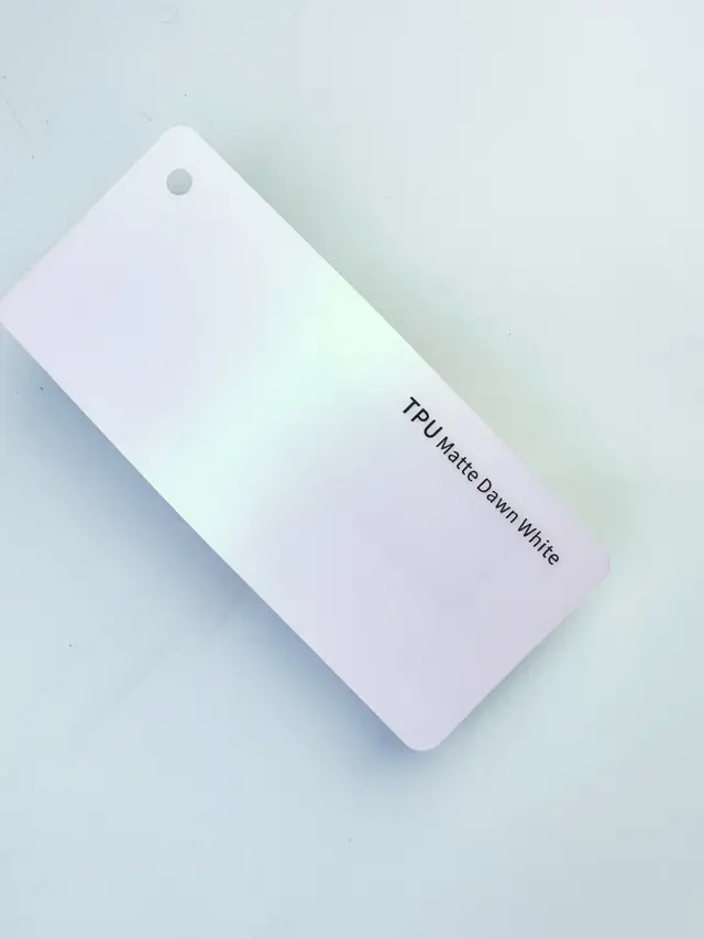 Matte Dawn White PureShield colour PPF swatch