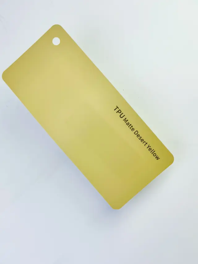 Matte Desert Yellow PureShield colour PPF swatch