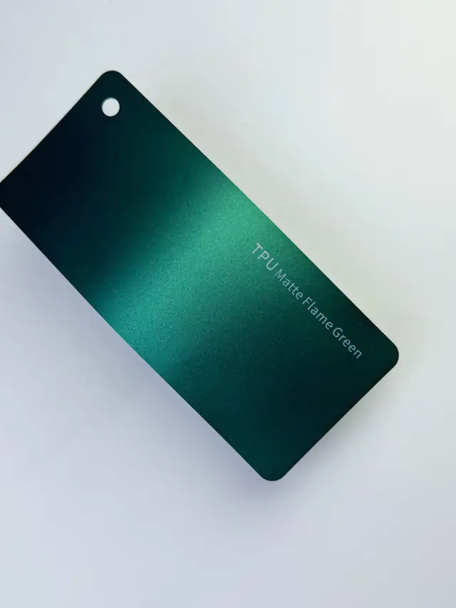 Matte Flame Green PureShield colour PPF swatch