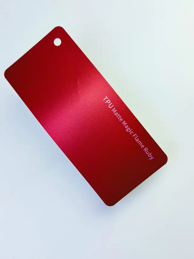 Matte Magic Flame Ruby PureShield colour PPF swatch