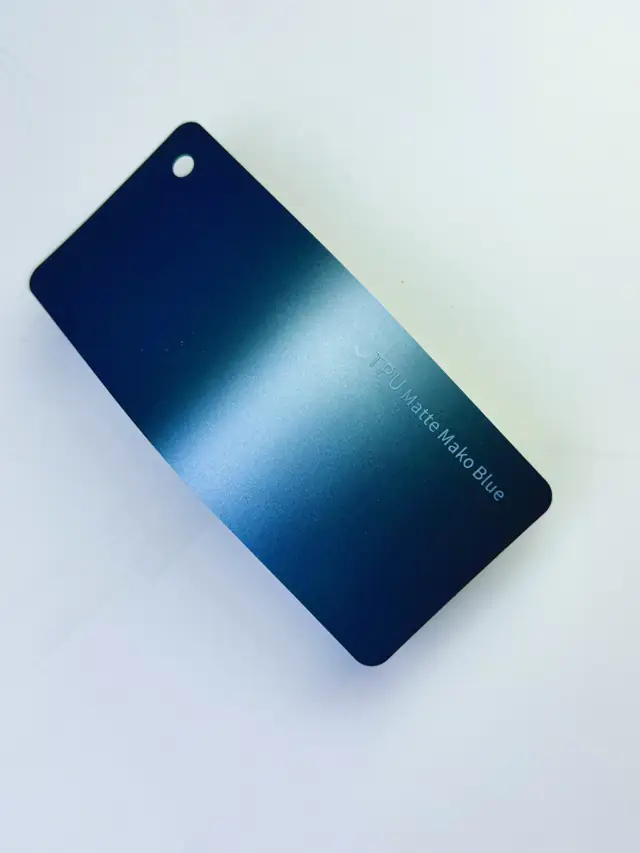 Matte Mako Blue PureShield colour PPF swatch
