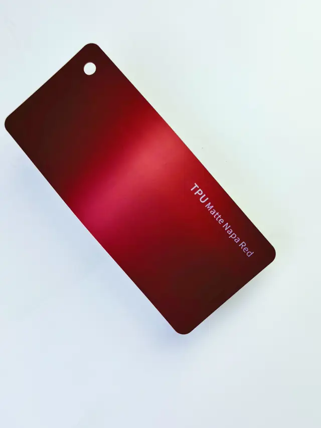 Matte Napa Red PureShield colour PPF swatch