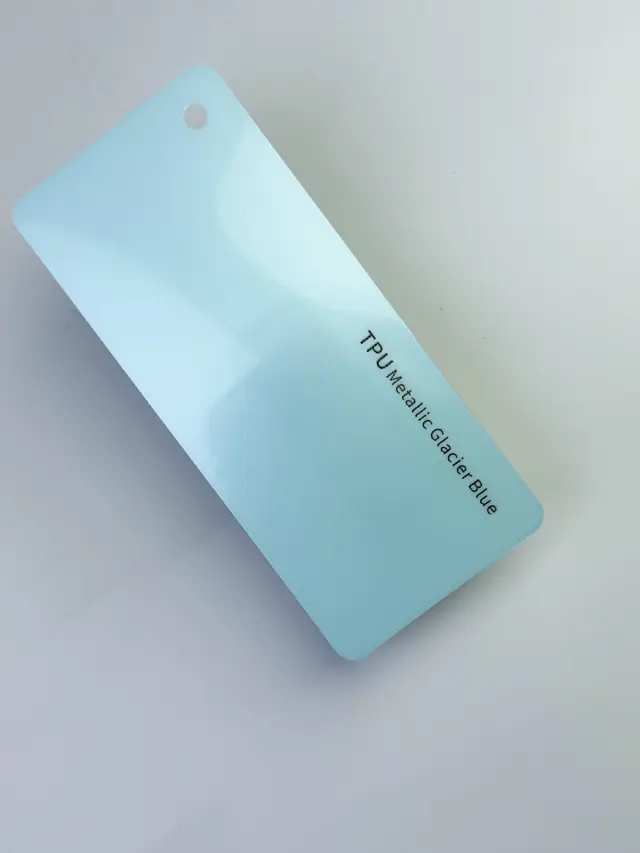 Metallic Glacier Blue PureShield colour PPF swatch