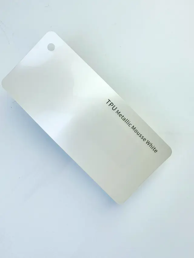 Metallic Mousse White PureShield colour PPF swatch