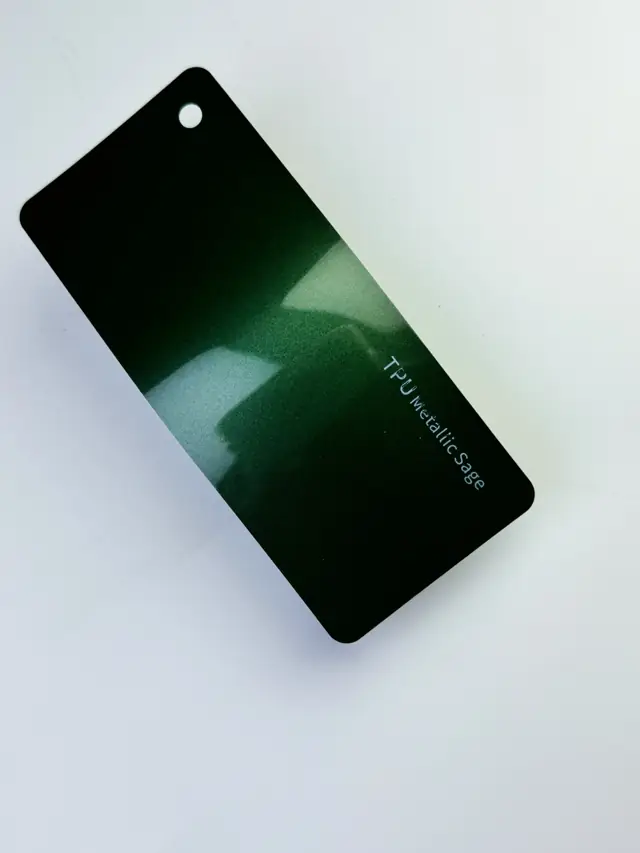 Metallic Sage PureShield colour PPF swatch