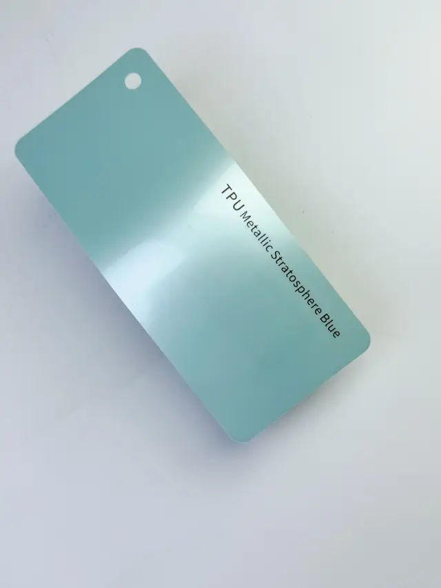 Metallic Stratosphere Blue PureShield colour PPF swatch