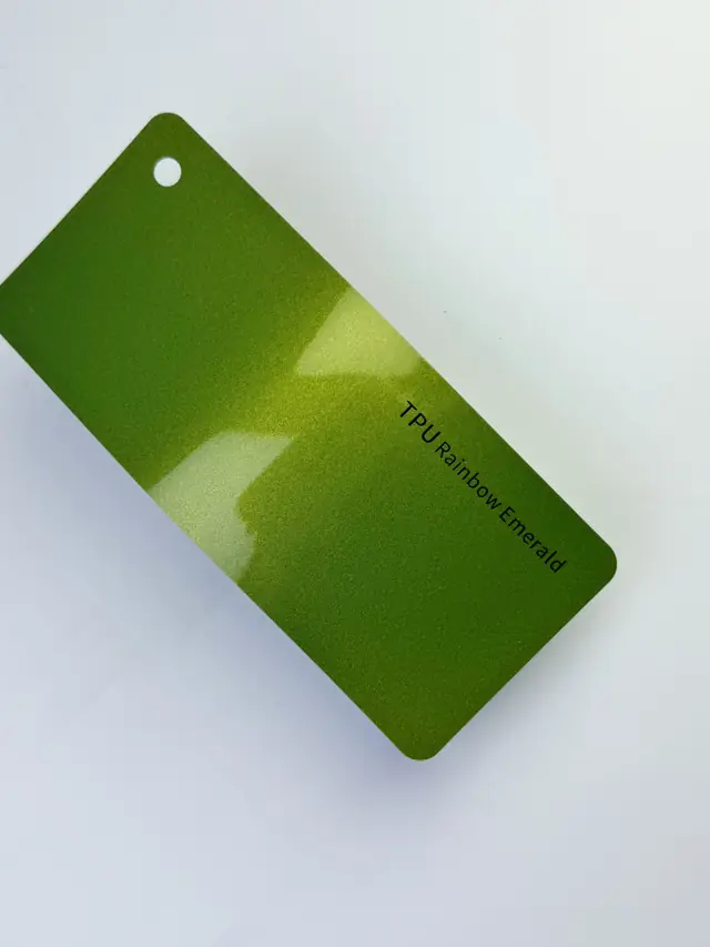 Rainbow Emerald PureShield colour PPF swatch