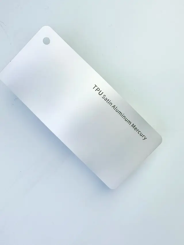 Satin Aluminum Mercury PureShield colour PPF swatch