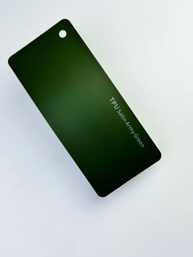 Satin Army Green PureShield colour PPF swatch