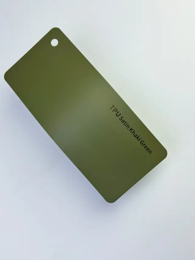 Satin Khaki Green PureShield colour PPF swatch