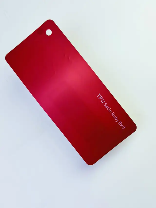 Satin Ruby Red PureShield colour PPF swatch