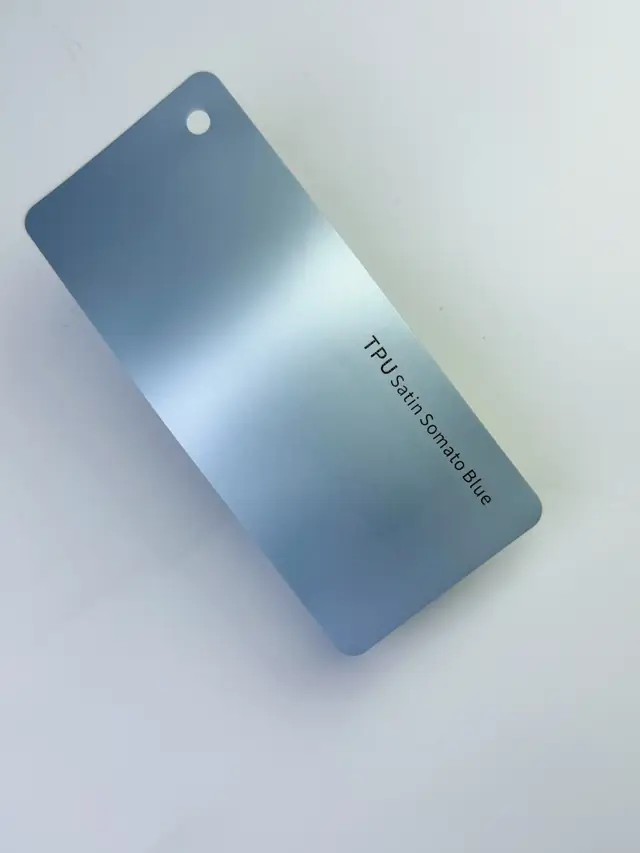 Satin Somato Blue PureShield colour PPF swatch