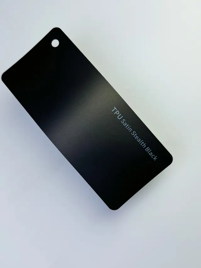 Satin Stealth Black PureShield colour PPF swatch