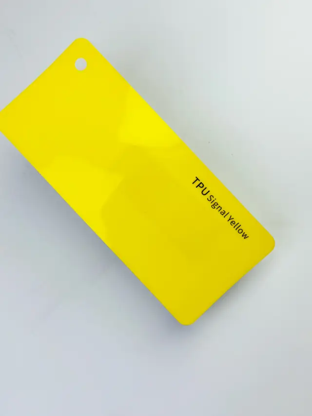 Signal Yellow PureShield colour PPF swatch