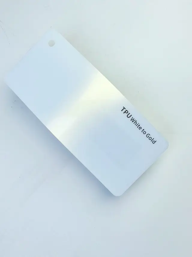 White to Gold PureShield colour PPF swatch